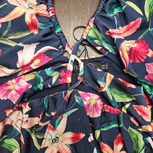 PatBO Laelia One-Piece Swimsuit Women’s M NEW Halterneck Floral Cutout Resort - Picture 7 of 16